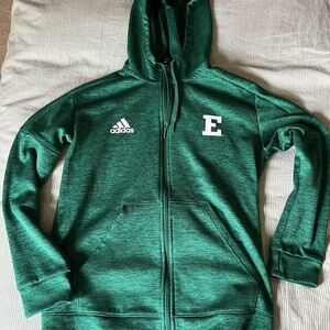 Eastern Michigan University Adidas Forest Green Hoodie with Logo